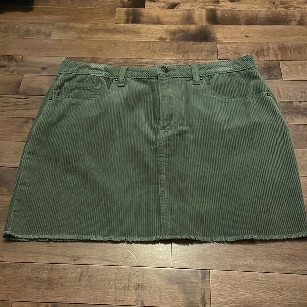 army green pencil skirt